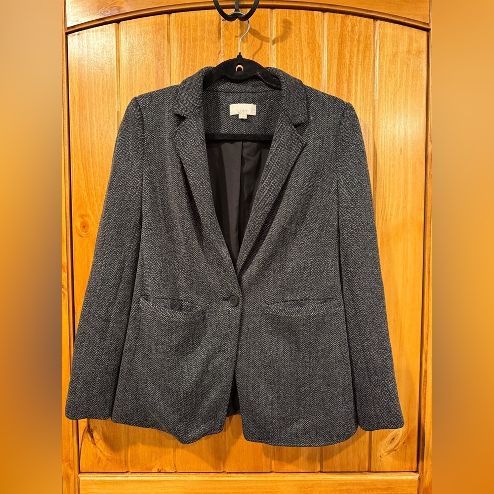 Loft herringbone blazer - size 2